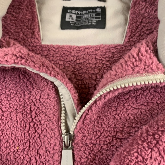 Carhartt outerwear sport women’s loose fit fleece pullover in huckleberry - Picture 3 of 12
